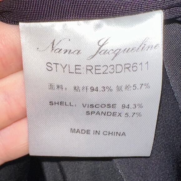 NWT Nana Jacqueline Black Olivia Long Sleeve Mini Dress Size Small - Picture 8 of 16